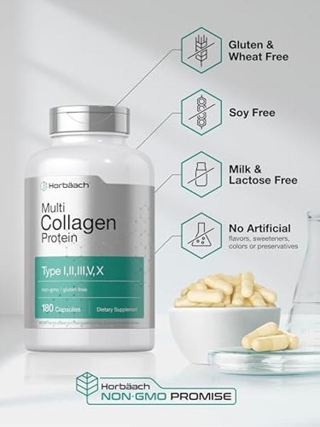 Sanar Naturals Collagen Pills with Vitamin C, E - for Hair, Skin, Nails, Joint Health, Reduce Wrinkles - Hydrolyzed Collagen for Women & Men Supplement - Grass Fed, Non-GMO, 150 Ca