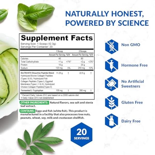 BioTrust Ageless Multi Collagen Peptides Powder – 5 Types (I, II, III, V, X) – Vanilla Collagen Powder for Women & Men – Hydrolyzed Protein – Grass Fed Beef, Fish, Chicken, Eggshel