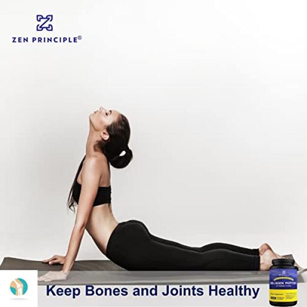 Zen Principle Grass-Fed Collagen Peptides 3 lb. Custom Anti-Aging Hydrolyzed Protein Powder for Healthy Hair, Skin, Joints & Nails. Paleo and Keto Friendly, GMO and Gluten Free, Pa