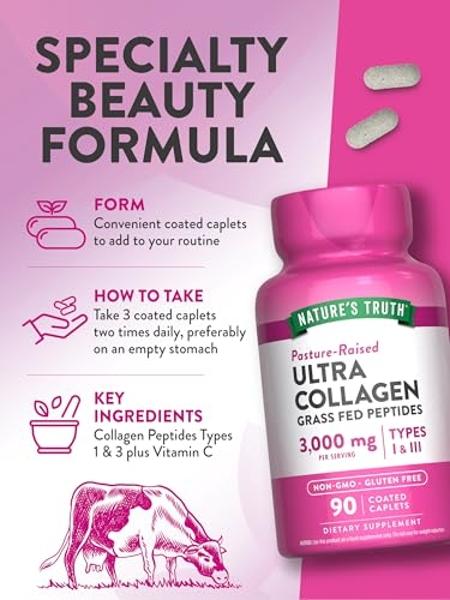 Double Wood Supplements Marine Collagen Powder (1 LB / 16 OZ of Quick Dissolve Marine Collagen Peptides) Wildcaught, Unflavored, Micronized - Scoop Included, No Fillers (38 Serving