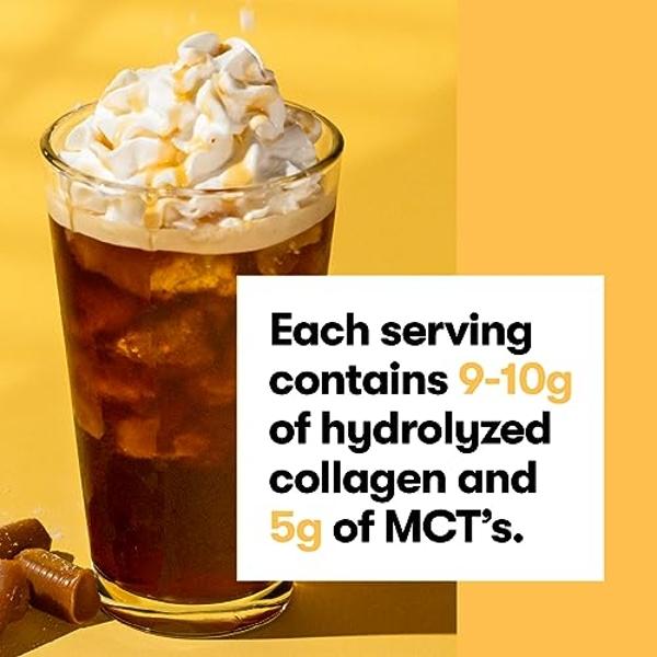 Perfect Keto Collagen Peptides Protein Powder with MCT Oil, Hydrolyzed Collagen, Type I & III Supplement, Gluten Free Grass Fed, Low Carb, Keto Coffee Creamer, Collagen for Women &
