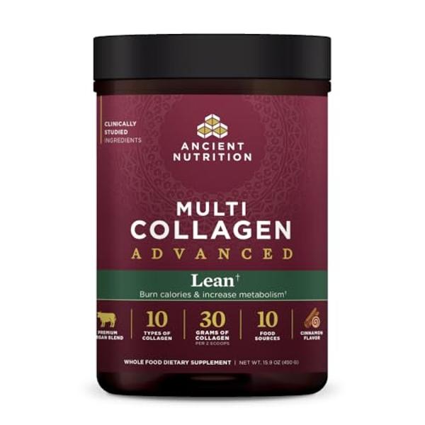 Multi Collagen Peptides Powder for Women and Men Instant Dissolving Grass Fed Hydrolyzed Drink Mix for Beautiful Hair Skin and Nails & Hyaluronic Acid Vitamin C | Strawberry Flavor