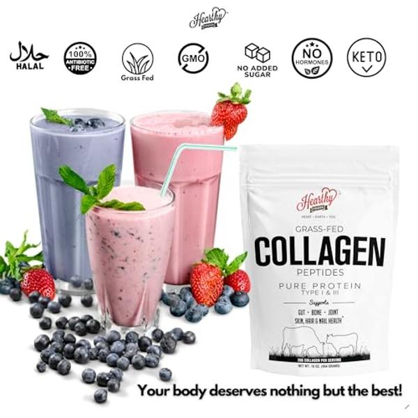 Organixx Collagen Peptides Powder with Vitamin C, Types I, II, III, V, X Hydrolyzed Collagen, Hair, Nail, Skin, Bone & Joint Health, Aging Support, Clean Sourced, Gluten Free, Unfl