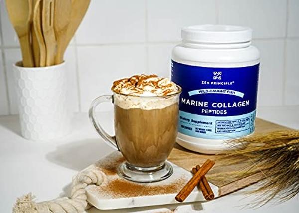 Zen Principle Marine Collagen Peptides Powder 1.5 lb. Wild-Caught Fish, Non-GMO. Supports Healthy Skin, Hair, Joints and Bones.Hydrolyzed Type 1 & 3 Protein. Amino Acids.Unflavored