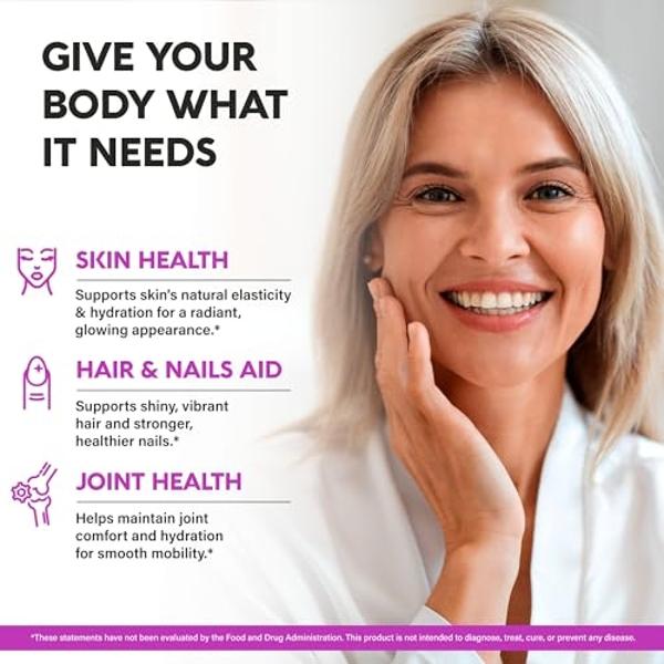 Multi Collagen Peptides - Hydrolyzed Types I, II, III, V & X - Collagen Supplement for Women 1300mg - w/ Hyaluronic Acid, Vitamins C & E - Skin, Hair, Nails & Joint Support - Made 