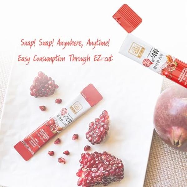 Korean Beauty Baekje Geumsan Women's Pomegranate Collagen Jelly Stick 5.1oz / 30 Count (5 Pack)
