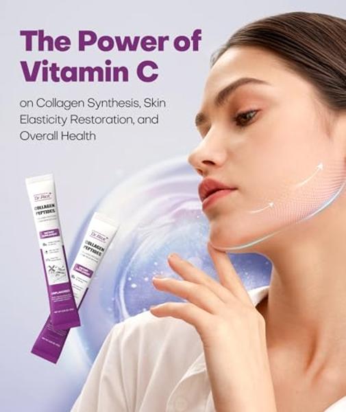 2X Boost Collagen Peptides Powder for Skin Hair Nail Joints Health, Ultra High Absorption Collagen Powder with Hydrolyzed Type 1 & 3 + VC, Unflavored Collagen Supplements for Women
