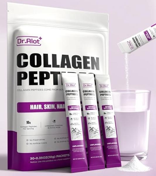 2X Boost Collagen Peptides Powder for Skin Hair Nail Joints Health, Ultra High Absorption Collagen Powder with Hydrolyzed Type 1 & 3 + VC, Unflavored Collagen Supplements for Women