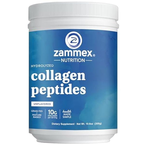 Zammex Premium Collagen Peptides Powder,Hydrolyzed Collagen Peptide for Women Men,Support for Hair Skin Nails, Joints Health,Grass Fed,Non-GMO,Keto Friendly,Gluten-Free,Easy to Dig