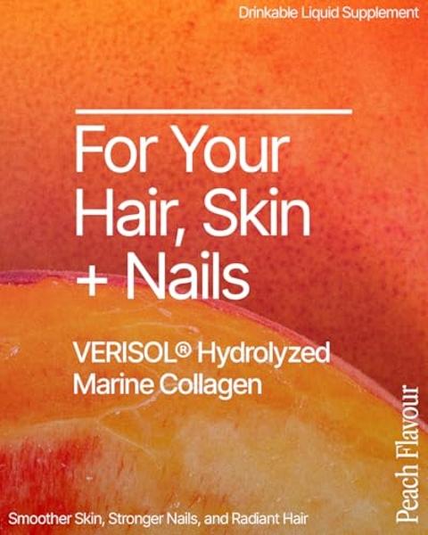 BeMe BeRadiant Liquid Collagen Peptide for Hair, Skin & Nails with 2X Faster Absorption – Clinically Tested – 2500mg Verisol® Hydrolyzed Collagen Supplements for Women with Biotin,