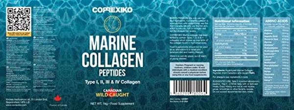 CORREXIKO Premium Marine Collagen Powder Supplement Unflavored - 10,000mg Double Hydrolyzed Collagen Peptides per Serving - Formulated for Maximum Absorption - Hair, Skin & Nails -