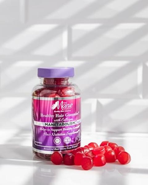 The Mane Choice MANETABOLISM Drops Healthy Hair Vitamins with Collagen (60 Gummies) Hair Skin and Nails Vitamins, Hair Nutrition Supplements for Women & Men for Longer, Thicker and