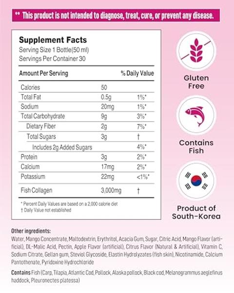 CJwellcare Innerb Glowshot Collagen (10.1 fl oz, 6 Servings) - Marine Liquid Collagen for Women, 3,000mg Collagen Peptides, Collagen Shots for High Absorption, Hair, Skin & Nails S