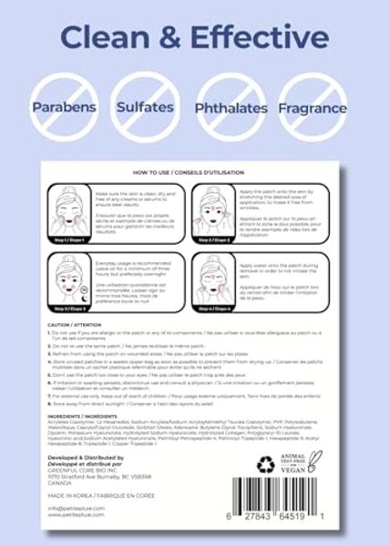 PETITE PLUIE Overnight Wrinkle Patches for Face - Premium Korean Face Lift Tape with Collagen & Peptides - Anti Wrinkle Tape for Frown & Smile Lines, Forehead, Eyes, Crow’s Feet | 