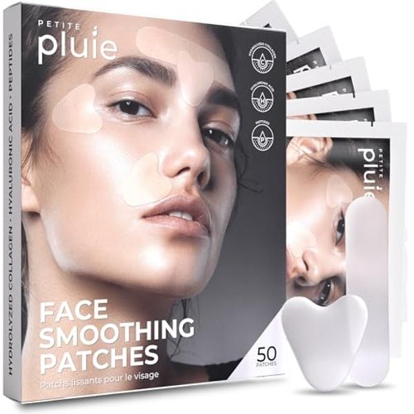 PETITE PLUIE Overnight Wrinkle Patches for Face - Premium Korean Face Lift Tape with Collagen & Peptides - Anti Wrinkle Tape for Frown & Smile Lines, Forehead, Eyes, Crow’s Feet | 
