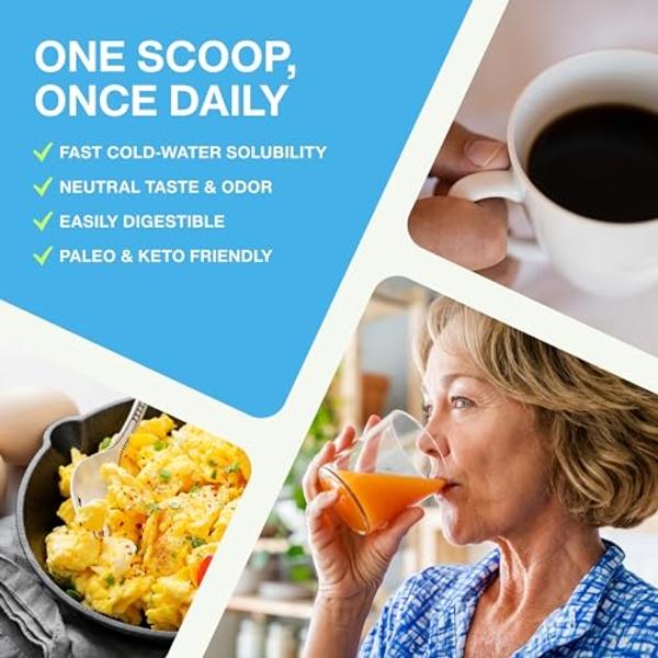 Fernes Mobility Collagen Peptides Powder - Glucosamine, Chondroitin, Hyaluronic Acid & Liposomal Vitamin C Join Bone & Cartilage Support Grass-Fed Type I & III Keto & Paleo 56 Serv