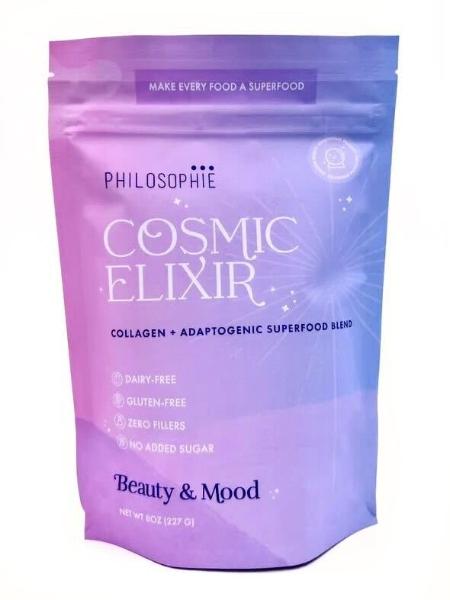 Philosophie Cosmic Elixir Collagen Superfood Blend with Adaptogens – Organic & Unsweetened Powder for Gut Health, Hormone Balance, Joint Support & Skin Vitality – 32 Servings
