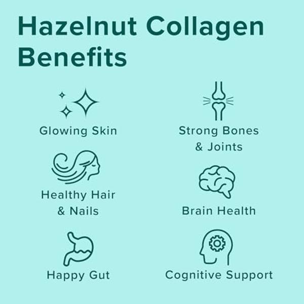 Further Food Hazelnut Collagen Peptides Powder with Lion’s Mane Mushroom, Grass-Fed Hydrolyzed Type 1 & 3 Protein, Gut Health + Joint, Hair, Skin, Nails, Paleo Keto Sugar-Free 9.88