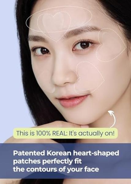 PETITE PLUIE Overnight Wrinkle Patches for Face - Premium Korean Face Lift Tape with Collagen & Peptides - Anti Wrinkle Tape for Frown & Smile Lines, Forehead, Eyes, Crow’s Feet | 