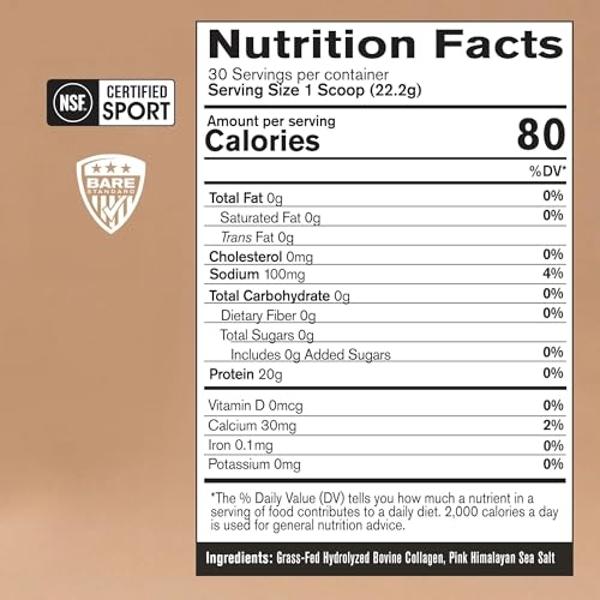 BARE PERFORMANCE NUTRITION, BPN Collagen Protein, Grass-Fed Bovine Collagen Peptides, Unflavored