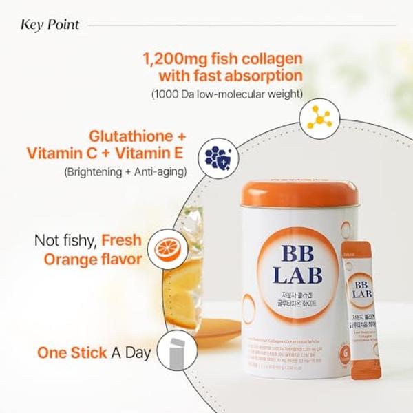 CJ Wellcare Innerb Glowshot Collagen (50.7 fl oz, 30 Servings) - Marine Liquid Collagen for Women, 3,000mg Collagen Peptides, Collagen Shots for High Absorption, Hair, Skin & Nails