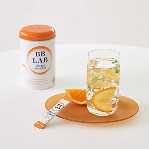 BB LAB Collagen Glutathione White, Low Molecular Korean Stick Supplement, Fish Peptides, Vitamin C, Vitamin E, Glutathione, Fast abosorption, Orange Flavor