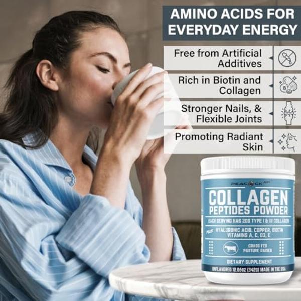 XYMOGEN RegeneMax Plus - Advanced Collagen Supplements with Biotin & Clinically Tested ch-OSA - Supports Skin, Hair, Nails & Bone Health - Collagen for Women & Men (120 Capsules)