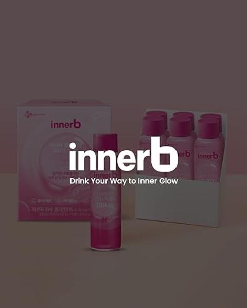 CJ Wellcare Innerb Glowshot Collagen (50.7 fl oz, 30 Servings) - Marine Liquid Collagen for Women, 3,000mg Collagen Peptides, Collagen Shots for High Absorption, Hair, Skin & Nails