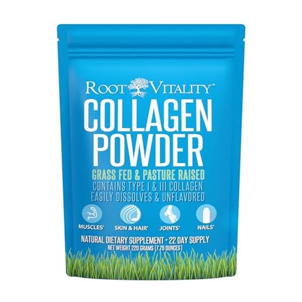 Collagen Powder - Collagen Protein Powder - Marine Collagen Powder for Women and Men - Type I Unflavored Fish Collagen Hydrolyzed Collagen Protein - Healthy Hair Growth and Skin Su