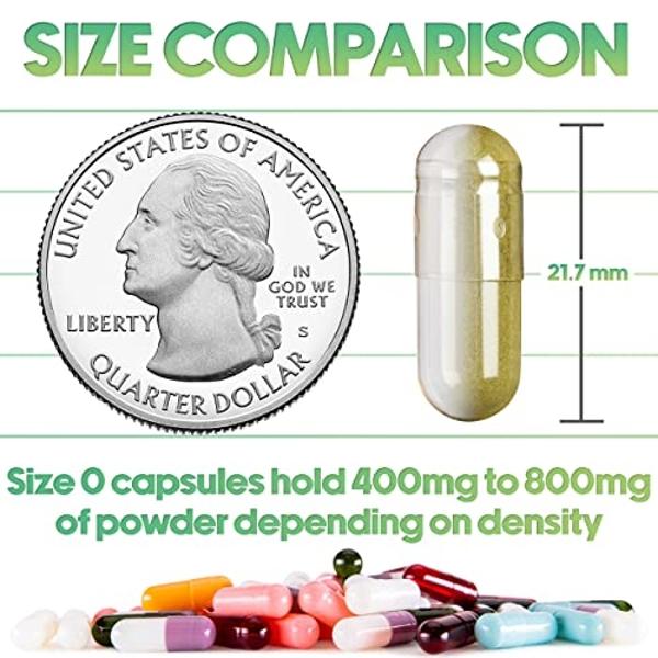 XPRS Nutra Size 0 Empty Capsules - 100 Count Empty Vegan Capsules - Vegetarian Empty Pill Capsules - DIY Vegetable Capsule Filling - Veggie Pill Capsules Empty Caps (Blue/White)