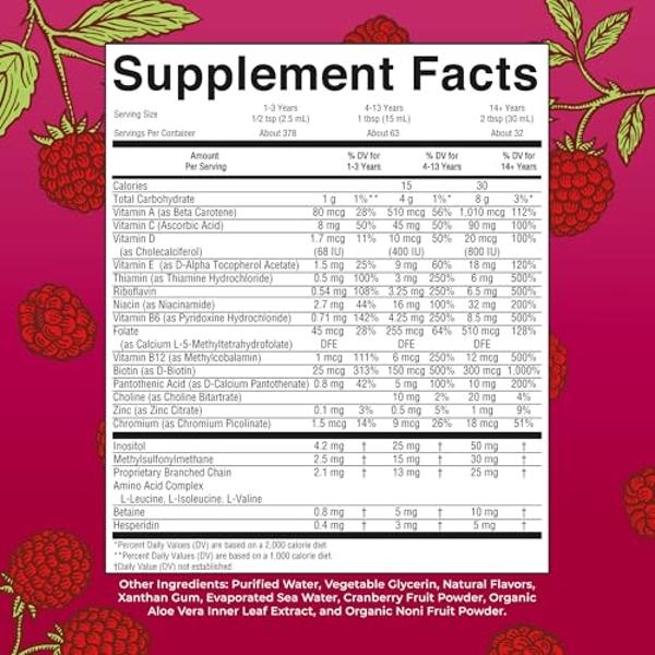 Multivitamin for Women, Men & Kids by MaryRuth's | Liquid Morning Multivitamin | Mens, Womens Vitamins | Vitamin A C D E B6 B12 Biotin Zinc | Beauty | Vegan | Non-GMO | Gluten Free