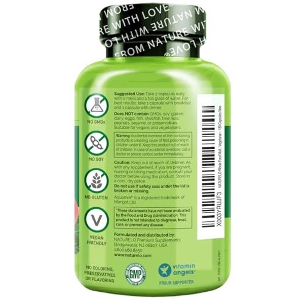 NATURELO Teen Multivitamin - Whole Food Multivitamin - with Minerals for Teenage Boys & Girls - Supplement for Active Kids - Non-GMO - Vegan & Vegetarian - 180 Capsules