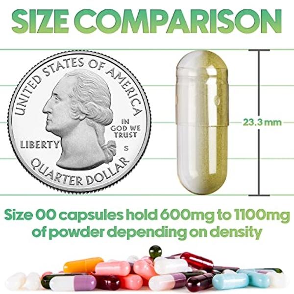 XPRS Nutra Size 00 Empty Capsules - 100 Count Empty Vegan Capsules - Vegetarian Empty Pills - DIY Vegetable Capsule Filling- Veggie Pill Caps (Forest Green)