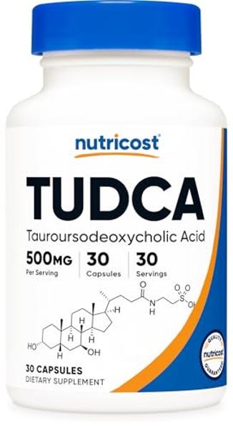 Nutricost Tudca 500mg, 30 Capsules (Tauroursodeoxycholic Acid) - Premium Quality, Gluten Free