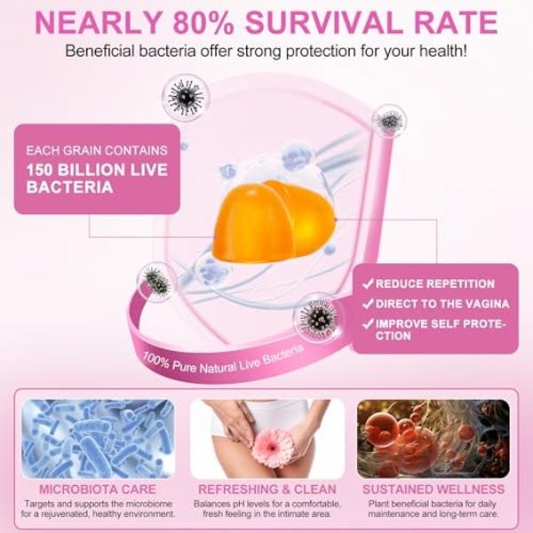 Vital Vaginal Probiotics Source Feminine Gummies,Ph Balance for Women,Feminine Balance,Womens Vaginal Health Supplement,Improve Immune,Promotion of Womens Health - 60 Gummies