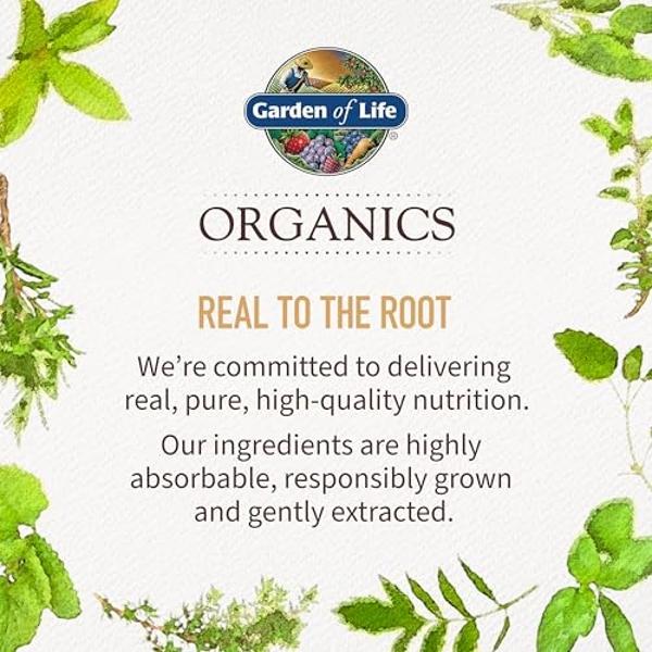 Garden of Life Organics Whole Food Multivitamin for Men, 120 Tablets, Vegan Mens Vitamins and Minerals for Mens Health and Well-Being, Certified Organic Vegan Mens Multi
