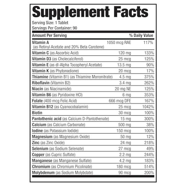 Bronson ONE Daily Women’s 50+ Complete Multivitamin Multimineral, 90 Tablets