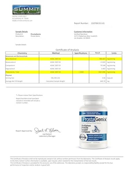 ProstaGenix Multiphase Prostate Supplement-Featured on Larry King Investigative TV Show - Over 1 Million Sold -End Nighttime Bathroom Trips, Urgency, & More. 90 Capsules
