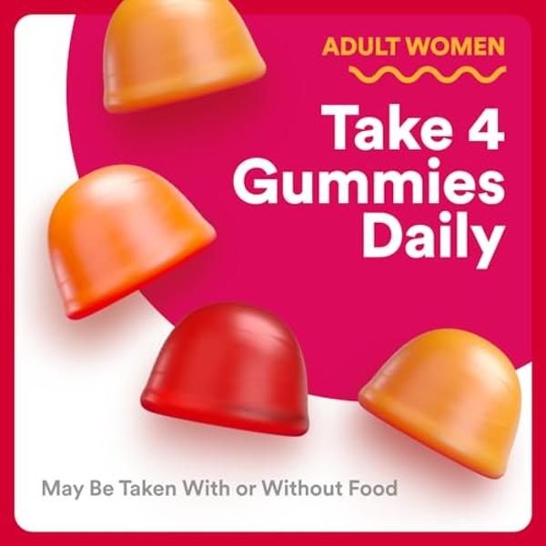 SmartyPants Organic Women's Multivitamin Gummies: Biotin, Probiotics, Methylfolate, Omega 3 (ALA), Vitamin D3, C, Vitamin B12, B6, A, K & Zinc, Inositol, Gluten Free, 120 Count (30