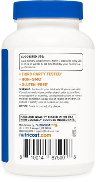 Nutricost L-Leucine 2,000mg, 120 Vegetarian Capsules, Non-GMO, Gluten Free, 30 Servings