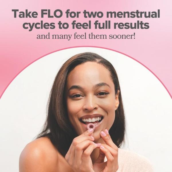 O Positiv FLO PMS Gummies for Women - Proactive PMS Relief - Targets Hormonal Breakouts, Bloating, Cramps, & Mood Swings with Chasteberry, Vitamin B6, & Lemon Balm - PMS Gummies (P