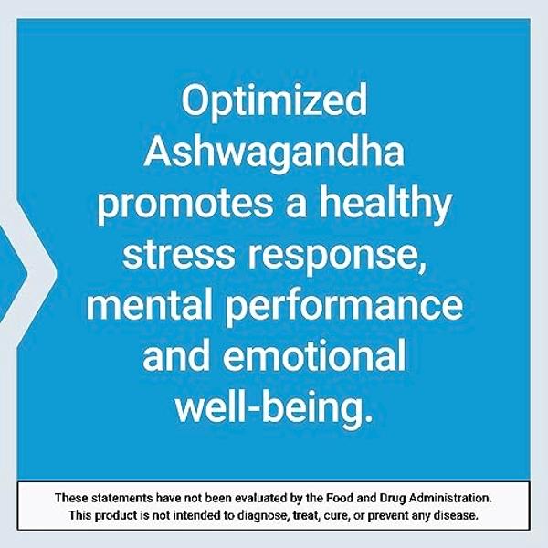 Life Extension Optimized Ashwagandha - Stress Management Supplement for a Healthy Stress Response, Focus, Memory, Stress Relief - Vegetarian, Gluten-Free, Non-GMO, 60 Capsules