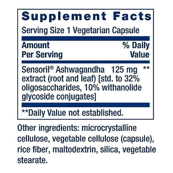 Life Extension Optimized Ashwagandha - Stress Management Supplement for a Healthy Stress Response, Focus, Memory, Stress Relief - Vegetarian, Gluten-Free, Non-GMO, 60 Capsules