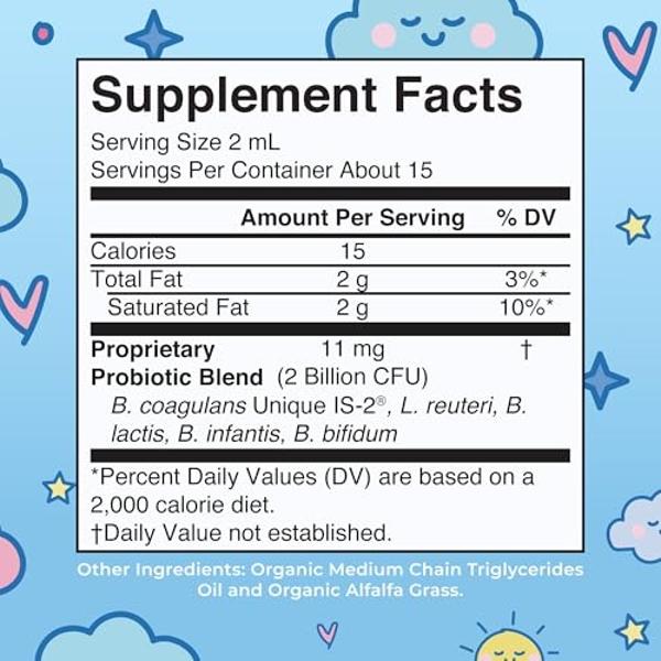 Kids Probiotic Liquid Drops by MaryRuth's | USDA Organic Probiotics for Digestive Health | Ages 4+ Gut Health & Immune Support Supplement | Overall Health | Vegan | Non-GMO | 1 Fl 