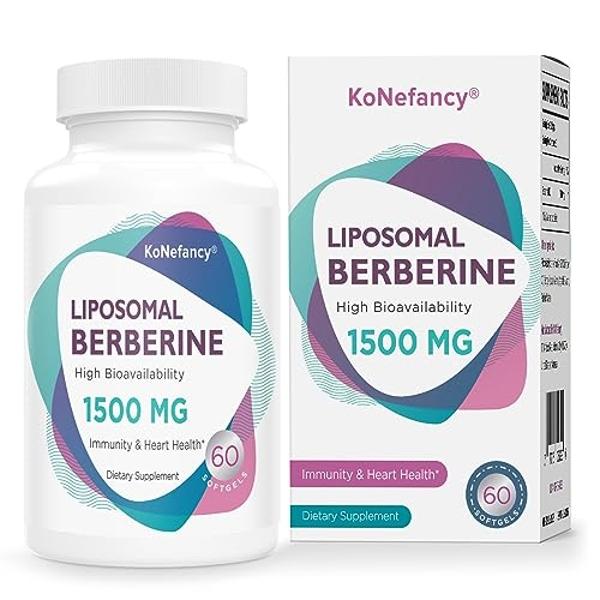 Berberine HCL Supplement 1500mg - Third Party Tested, High Bioavailability Liposomal Berberine Capsules for Women and Men, AMPK Activator