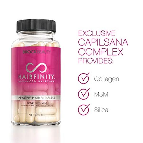 Hairfinity Hair Vitamins, Scientifically Formulated with Biotin, Amino Acids, and a Vitamin Supplement That Helps Support Hair Growth, Vegan, 360 Veggie Capsules, 60 Count (Pack of