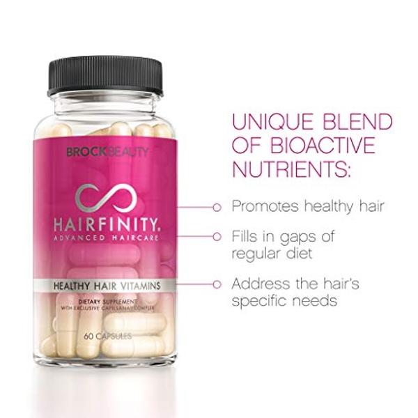 Hairfinity Hair Vitamins, Scientifically Formulated with Biotin, Amino Acids, and a Vitamin Supplement That Helps Support Hair Growth, Vegan, 360 Veggie Capsules, 60 Count (Pack of