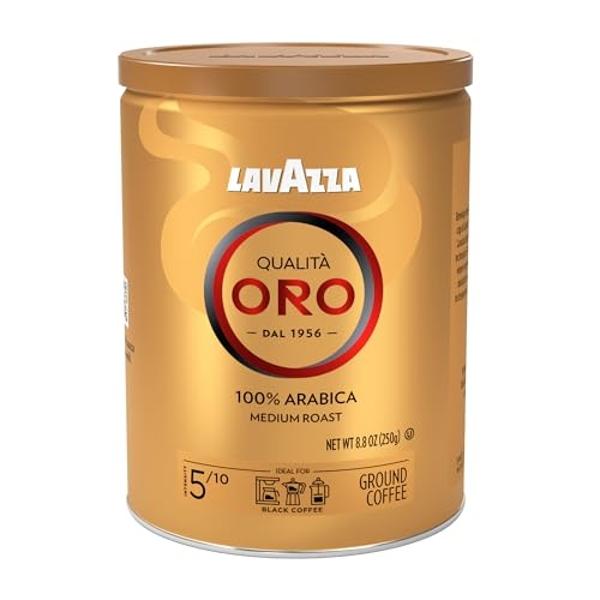 Lavazza Qualità Oro Ground Coffee, Medium Roast, 100% Arabica, 8.8 oz Tin (Pack of 4)