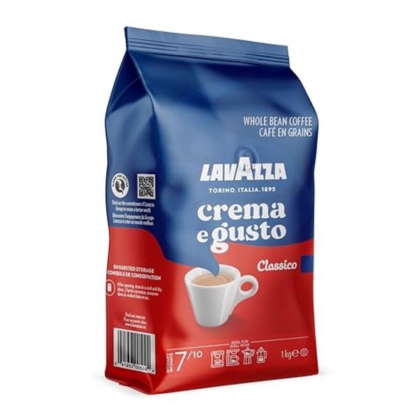 Lavazza Crema e Gusto Whole Bean Coffee, Medium Roast, Arabica and Robusta Blend, 2.2 lb Bag (pack of 1)