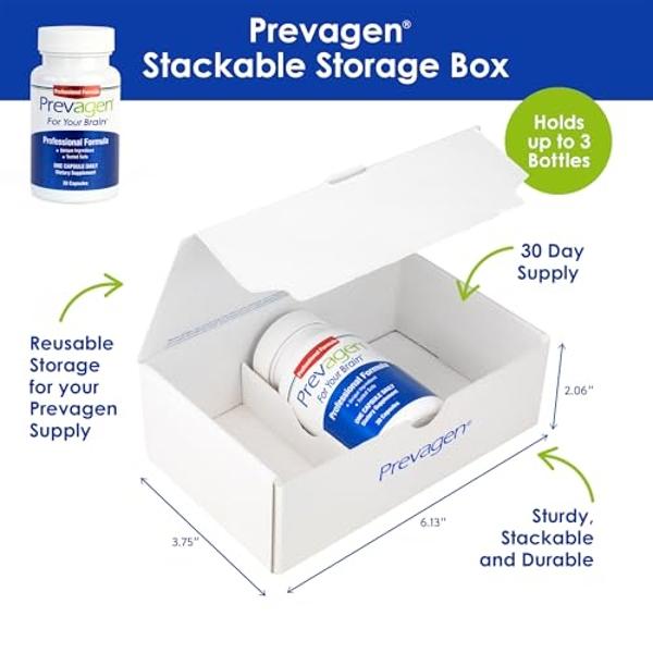 Prevagen Professional Formula 40mg, 30 Capsules |1 Pack| with Apoaequorin & Vitamin D with Attractive and Stackable Prevagen Storage Box